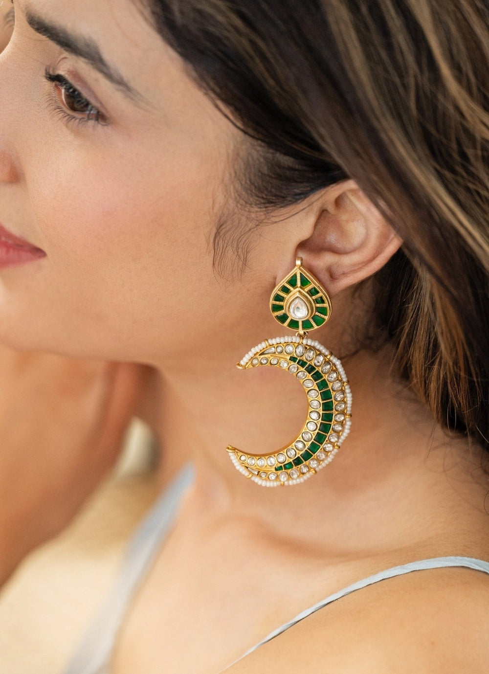Do Taara Green Kundan EarringsFabilicious Fashion