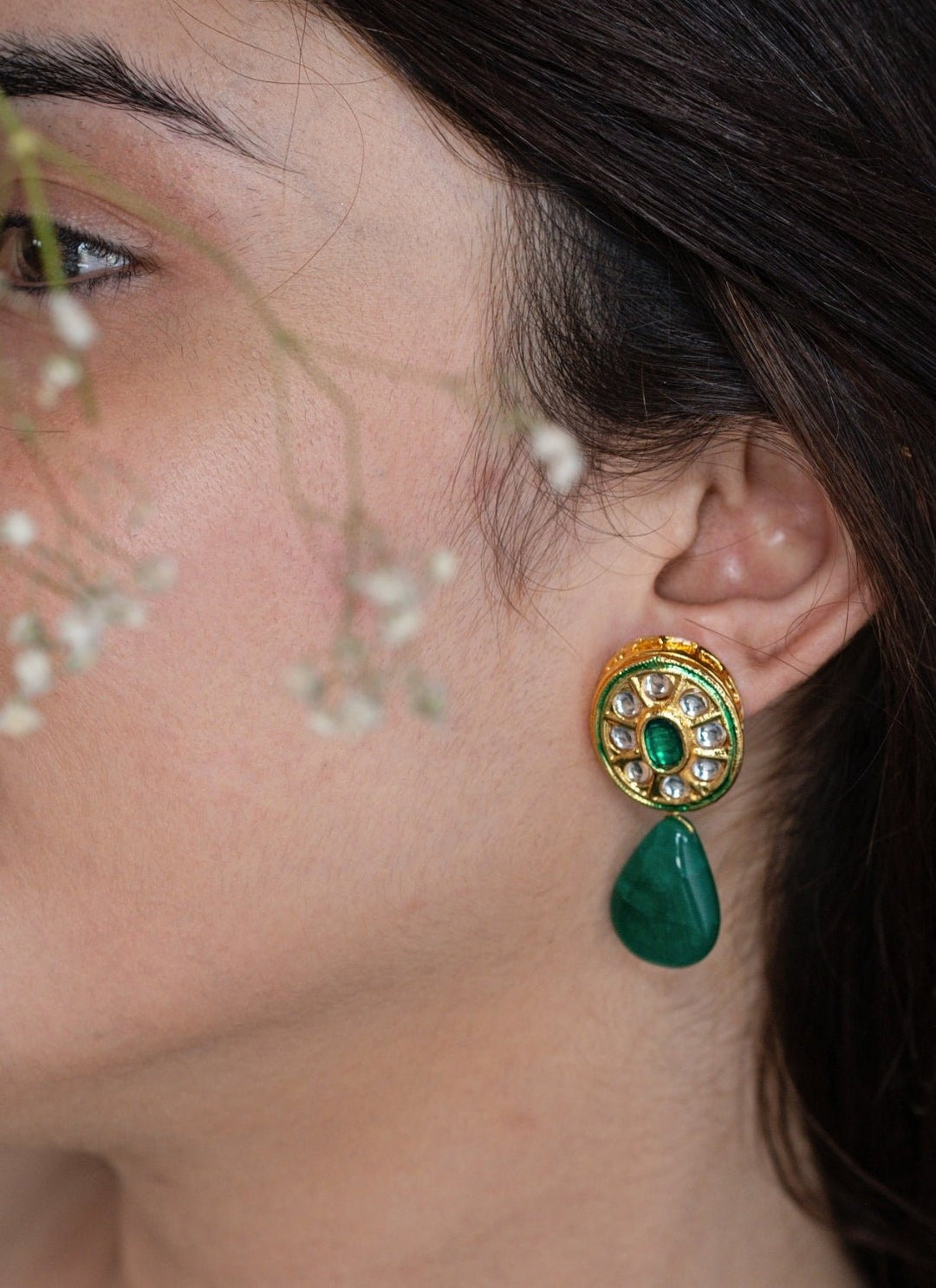 Do Taara Green Kundan EarringsFabilicious Fashion