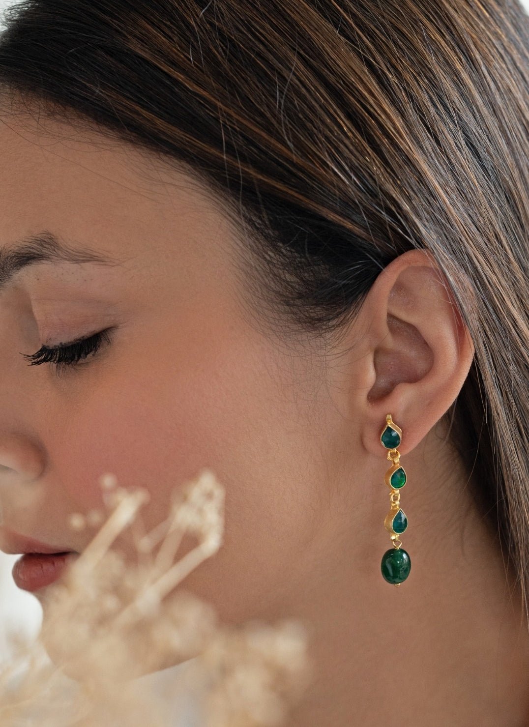 Do Taara Green Kundan EarringsFabilicious Fashion