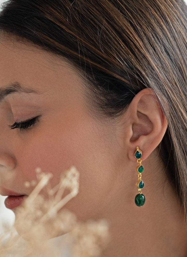 Do Taara Green Kundan EarringsFabilicious Fashion