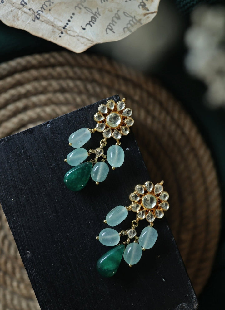 Do Taara Green Kundan EarringsFabilicious Fashion