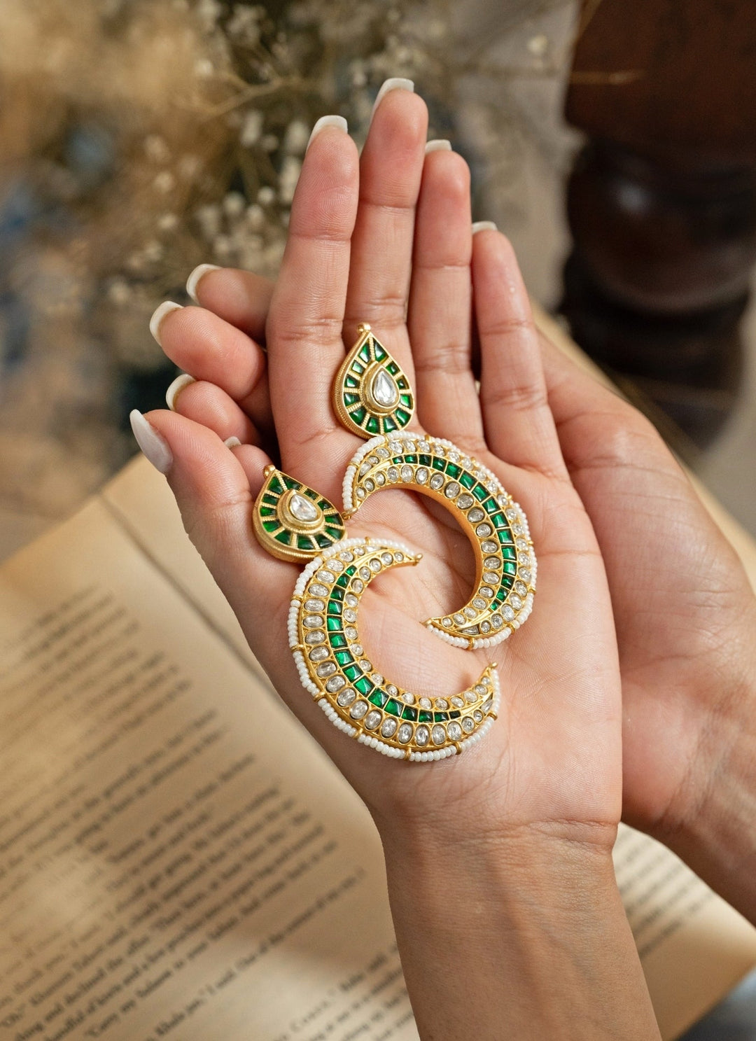 Do Taara Green Kundan EarringsFabilicious Fashion