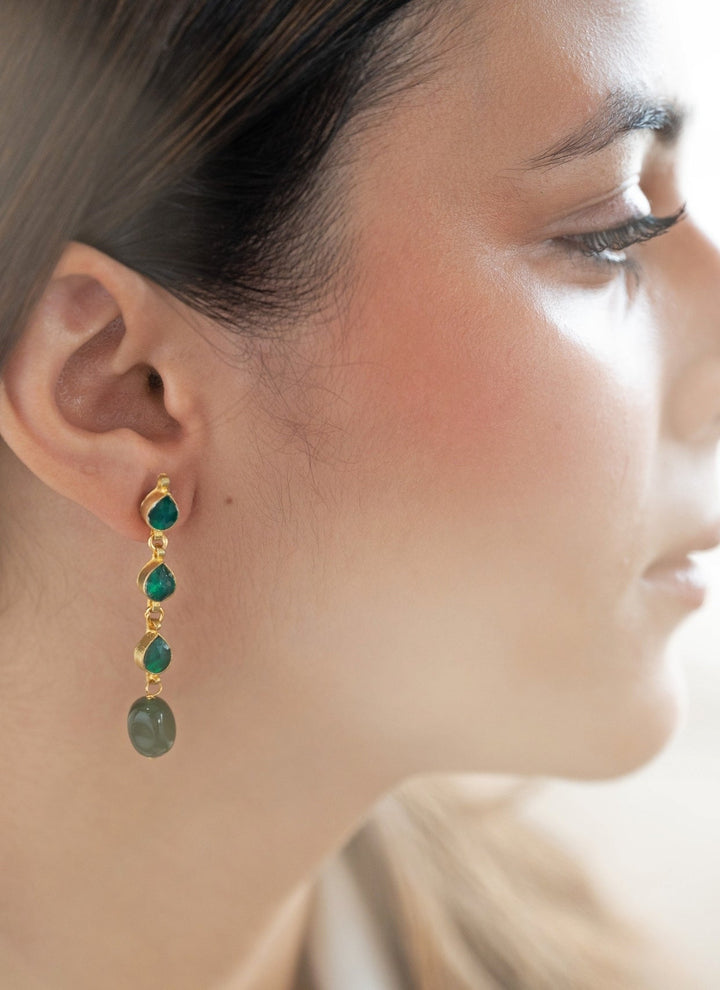 Do Taara Green Kundan EarringsFabilicious Fashion