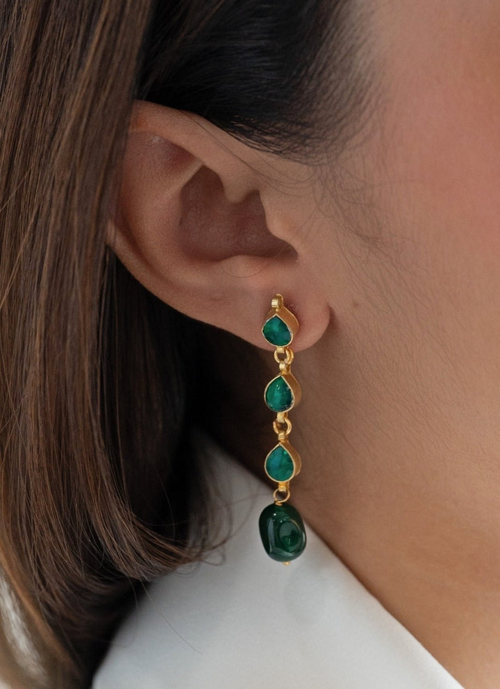 Do Taara Green Kundan EarringsFabilicious Fashion