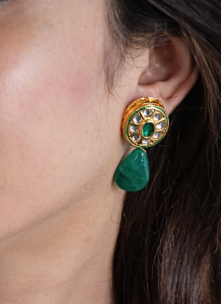 Do Taara Green Kundan EarringsFabilicious Fashion