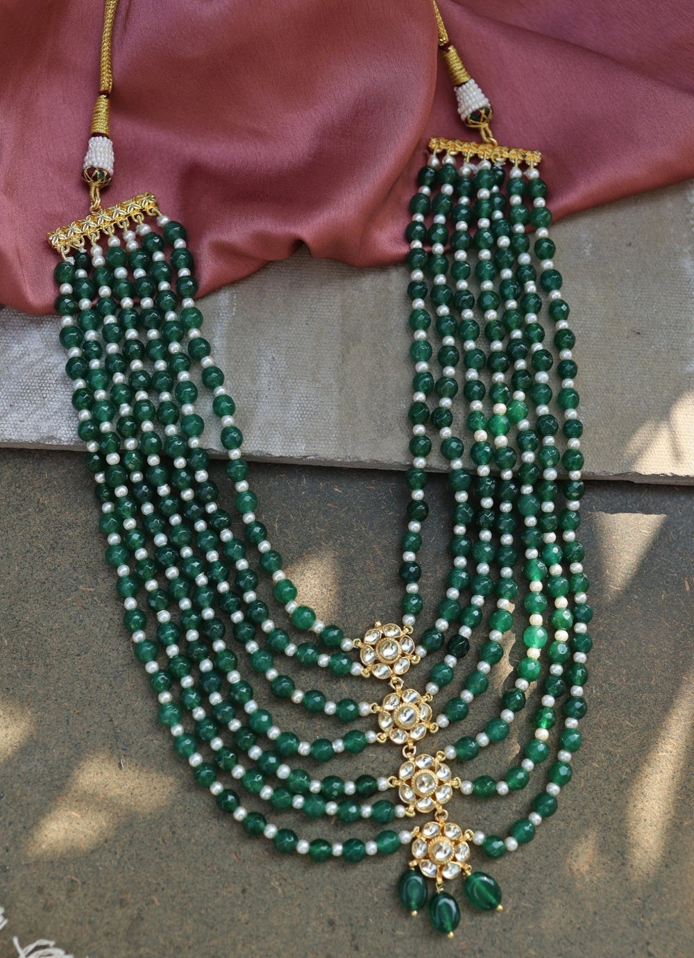 Do Taara Green Kundan Layered NecklaceFabilicious Fashion