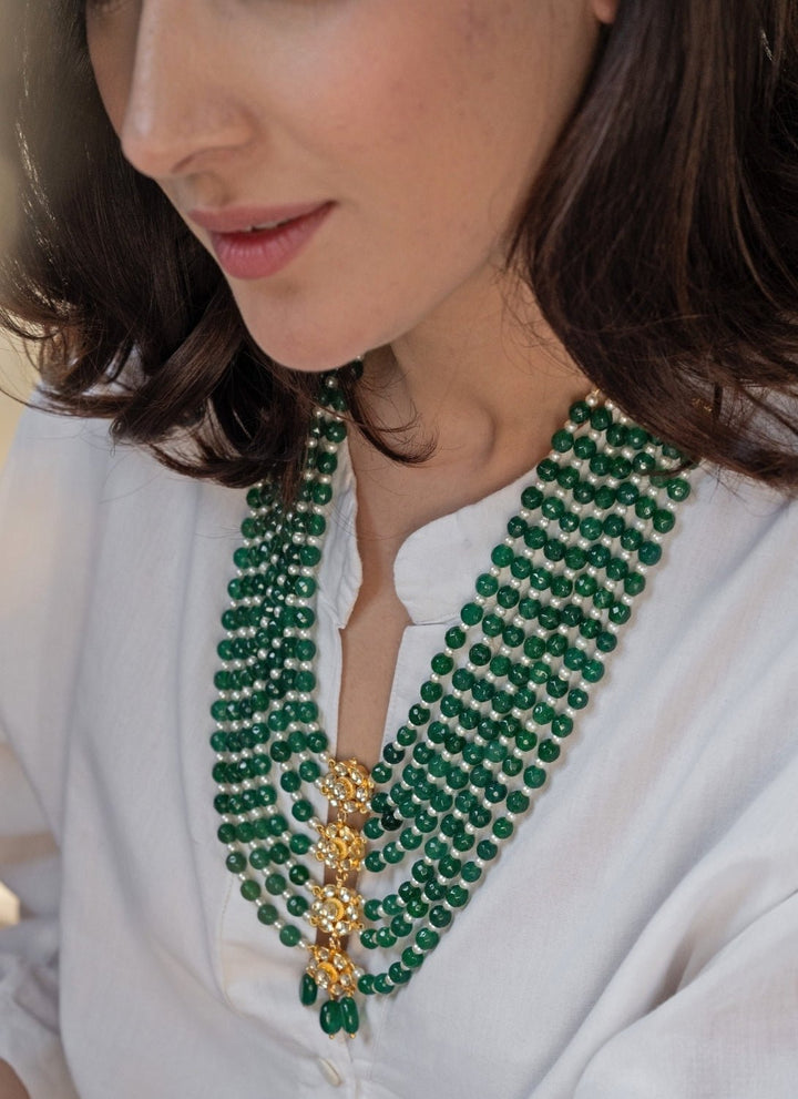 Do Taara Green Kundan Layered NecklaceFabilicious Fashion