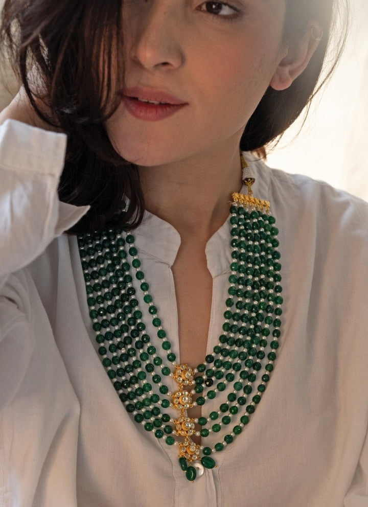 Do Taara Green Kundan Layered NecklaceFabilicious Fashion