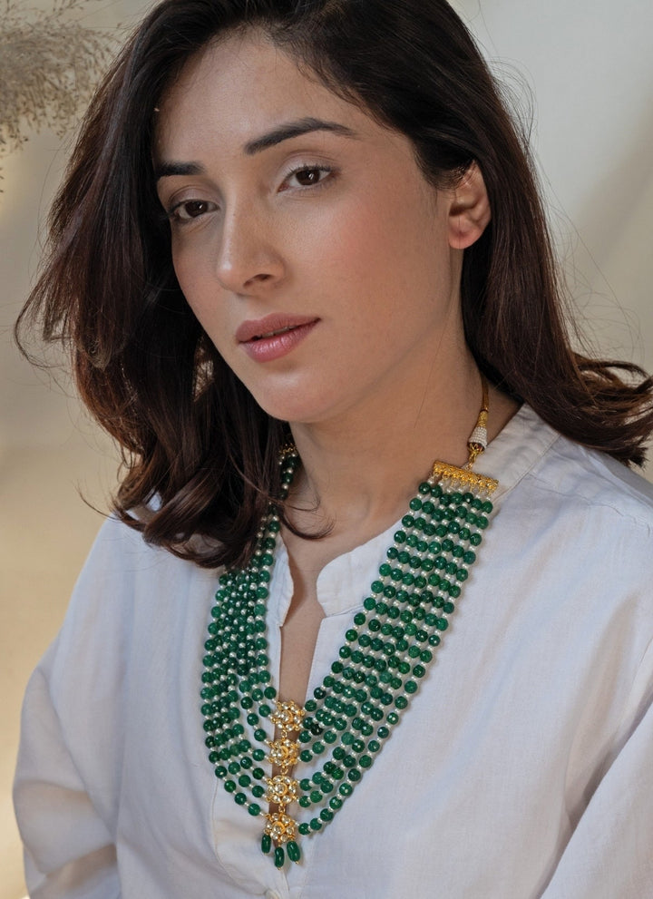 Do Taara Green Kundan Layered NecklaceFabilicious Fashion