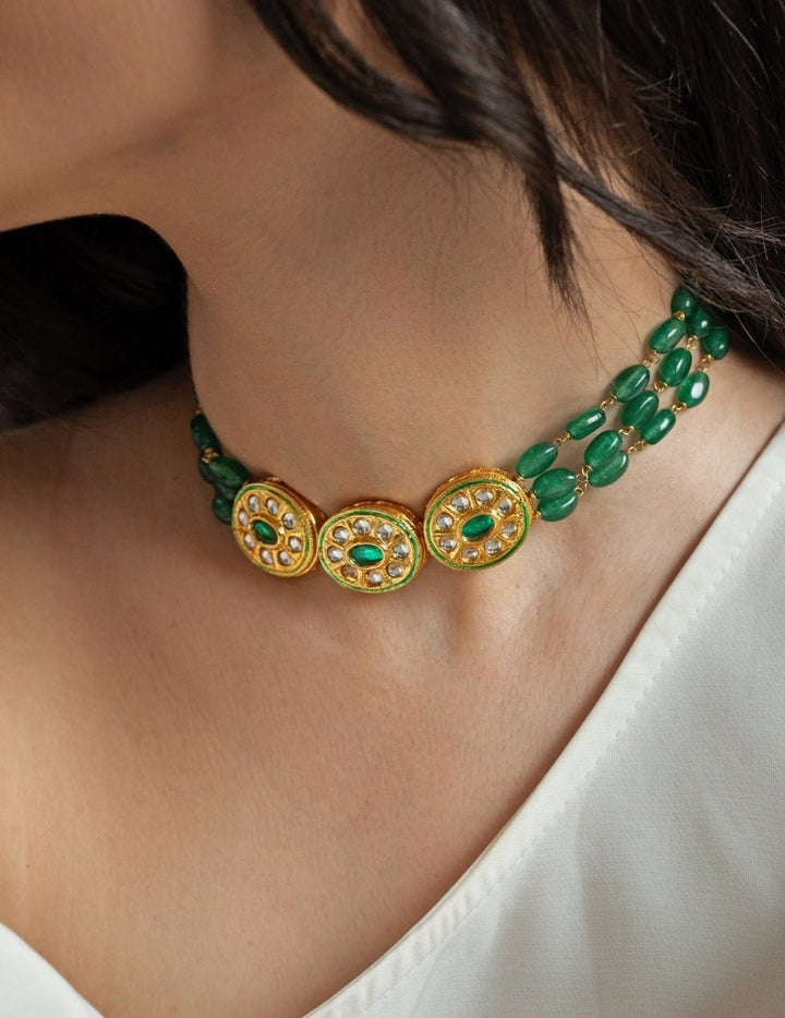 Do Taara Green Kundan NecklaceFabilicious Fashion
