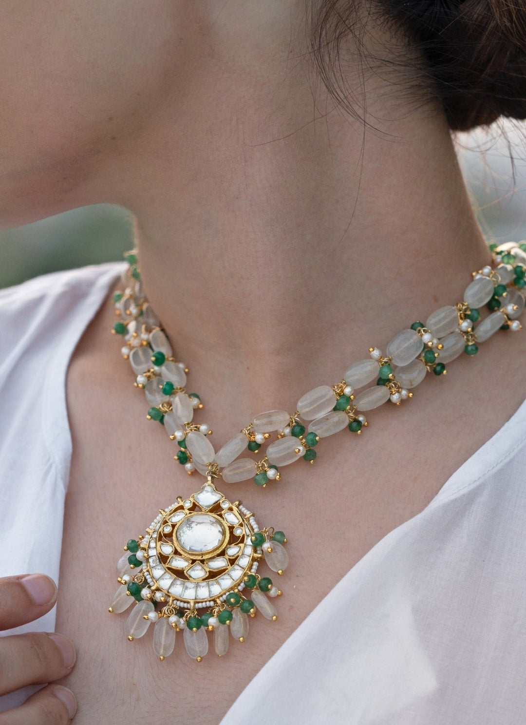 Do Taara Green Kundan NecklaceFabilicious Fashion