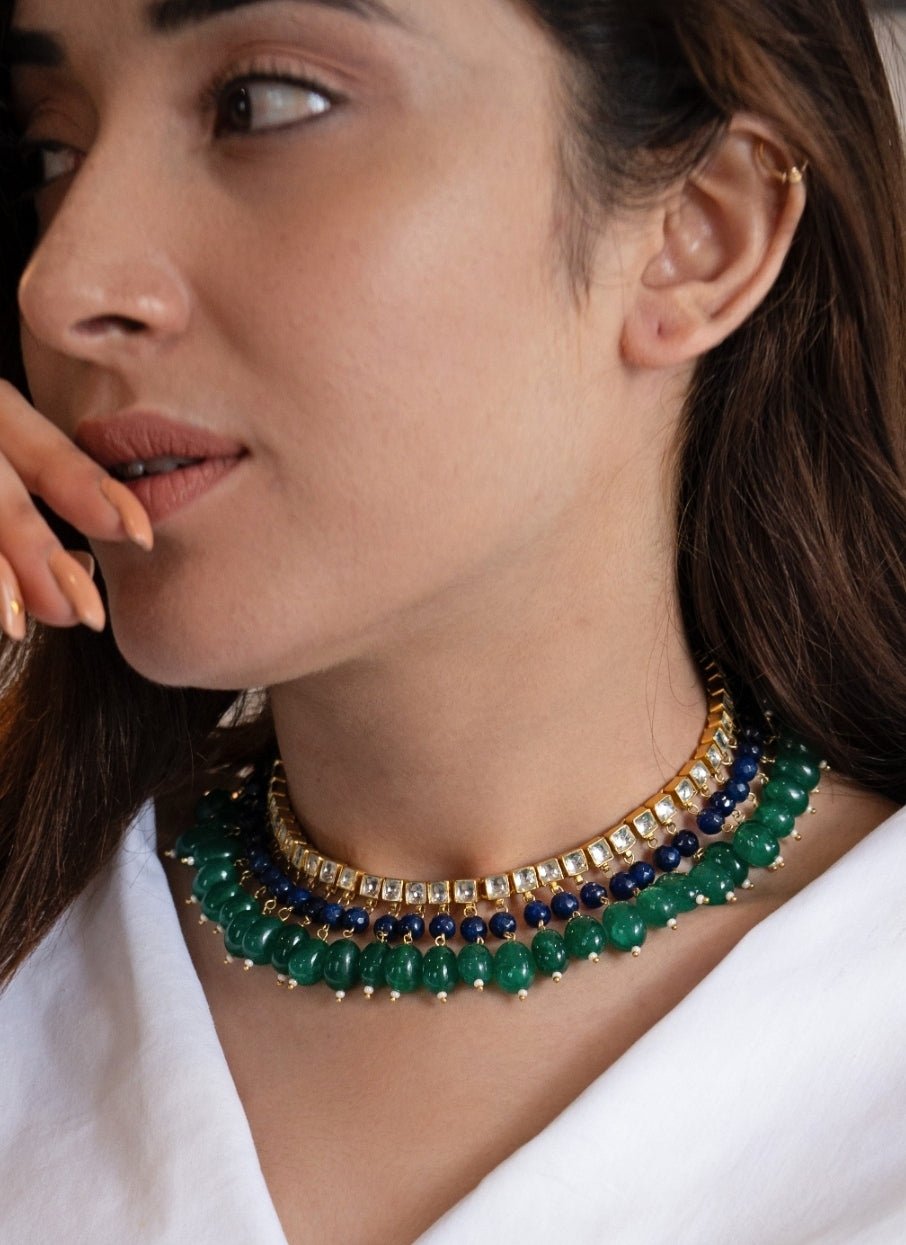 Do Taara Green Kundan NecklaceFabilicious Fashion