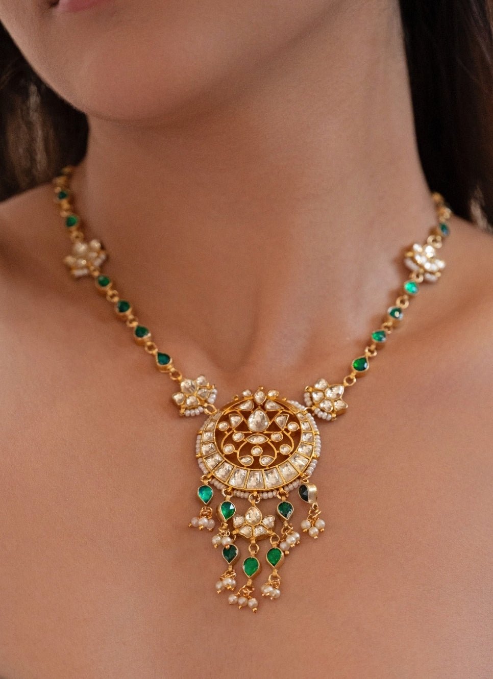 Do Taara Green Kundan NecklaceFabilicious Fashion
