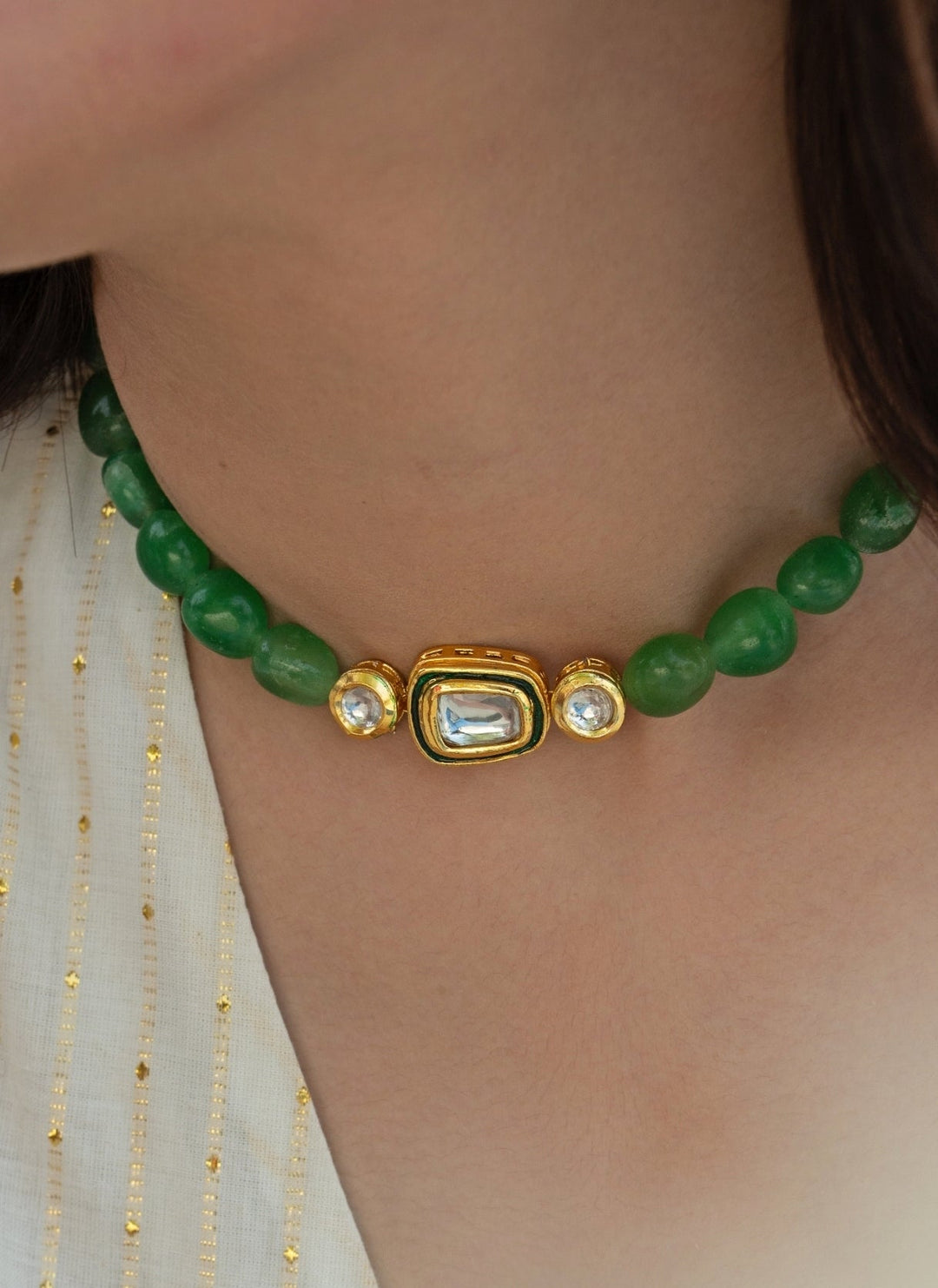 Do Taara Green Kundan NecklaceFabilicious Fashion
