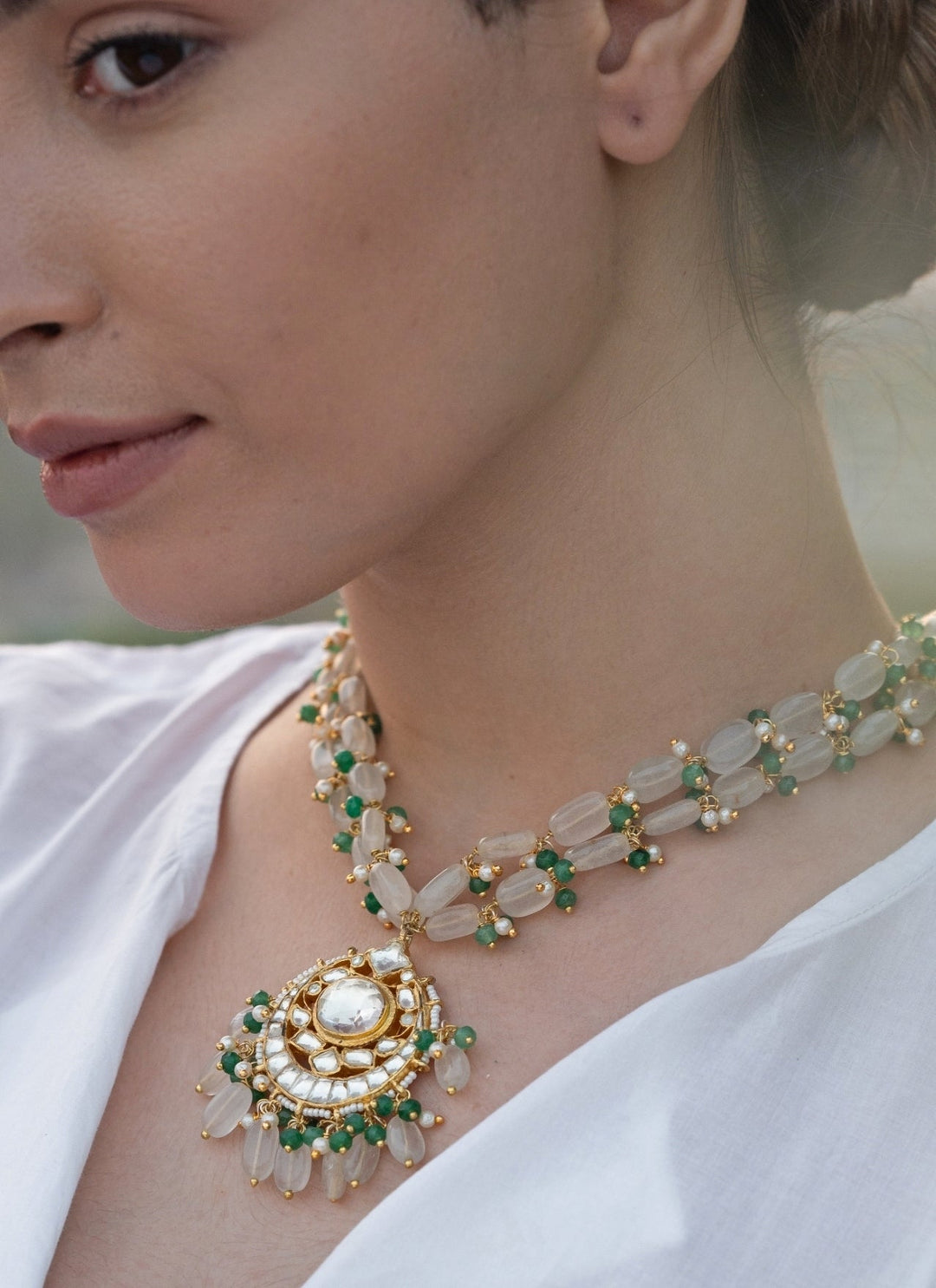 Do Taara Green Kundan NecklaceFabilicious Fashion