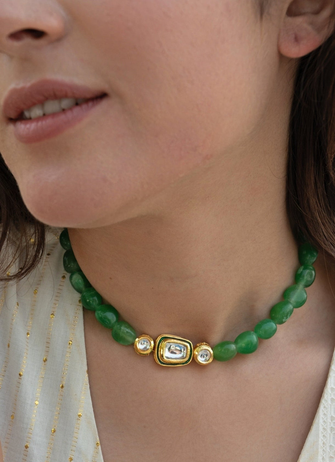 Do Taara Green Kundan NecklaceFabilicious Fashion