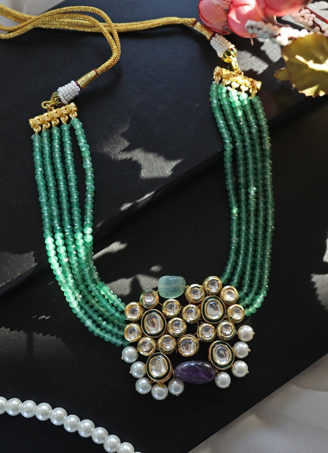 Do Taara Green Kundan NecklaceFabilicious Fashion