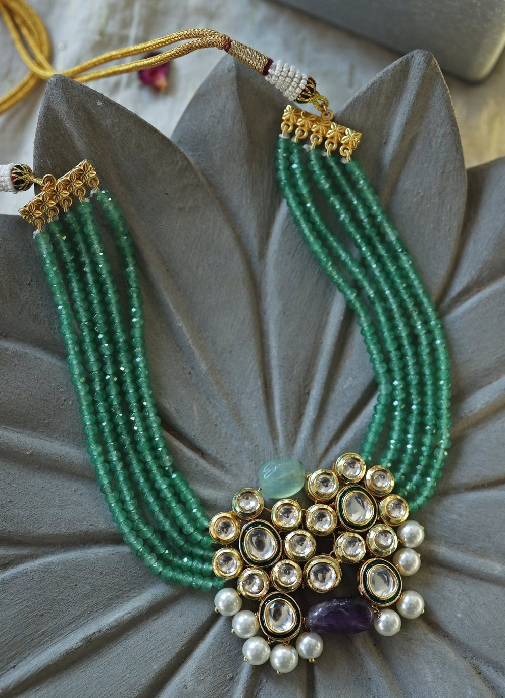 Do Taara Green Kundan NecklaceFabilicious Fashion