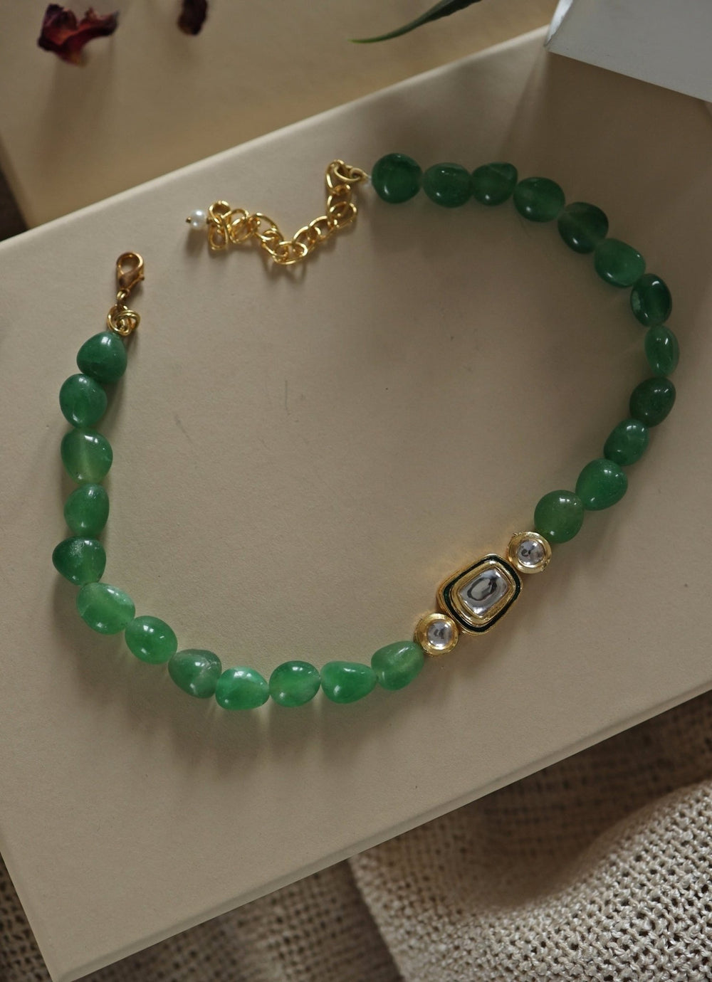 Do Taara Green Kundan NecklaceFabilicious Fashion