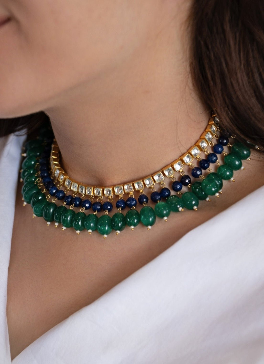 Do Taara Green Kundan NecklaceFabilicious Fashion