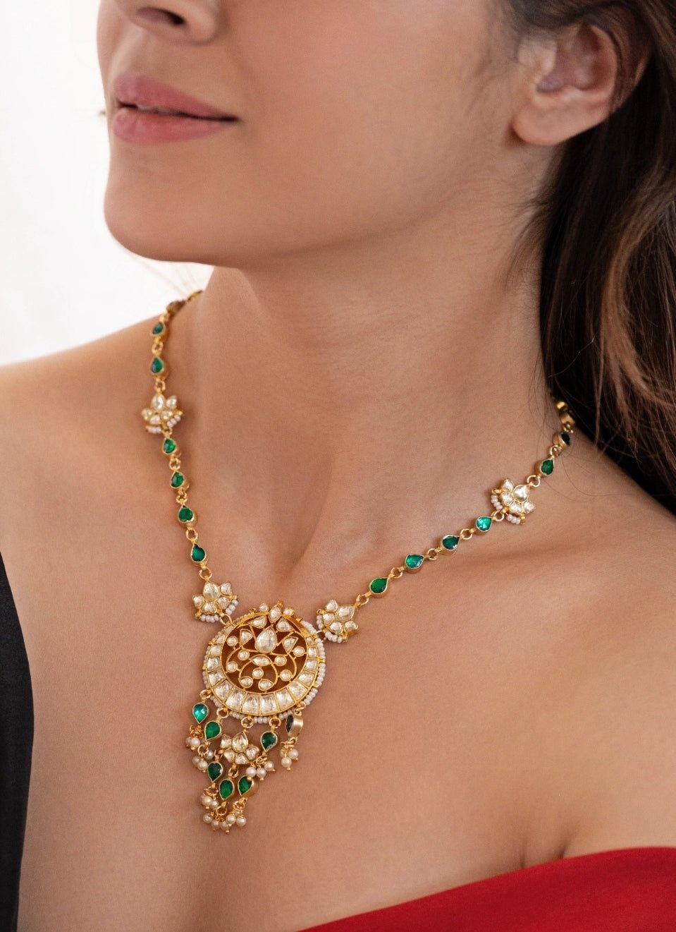 Do Taara Green Kundan NecklaceFabilicious Fashion