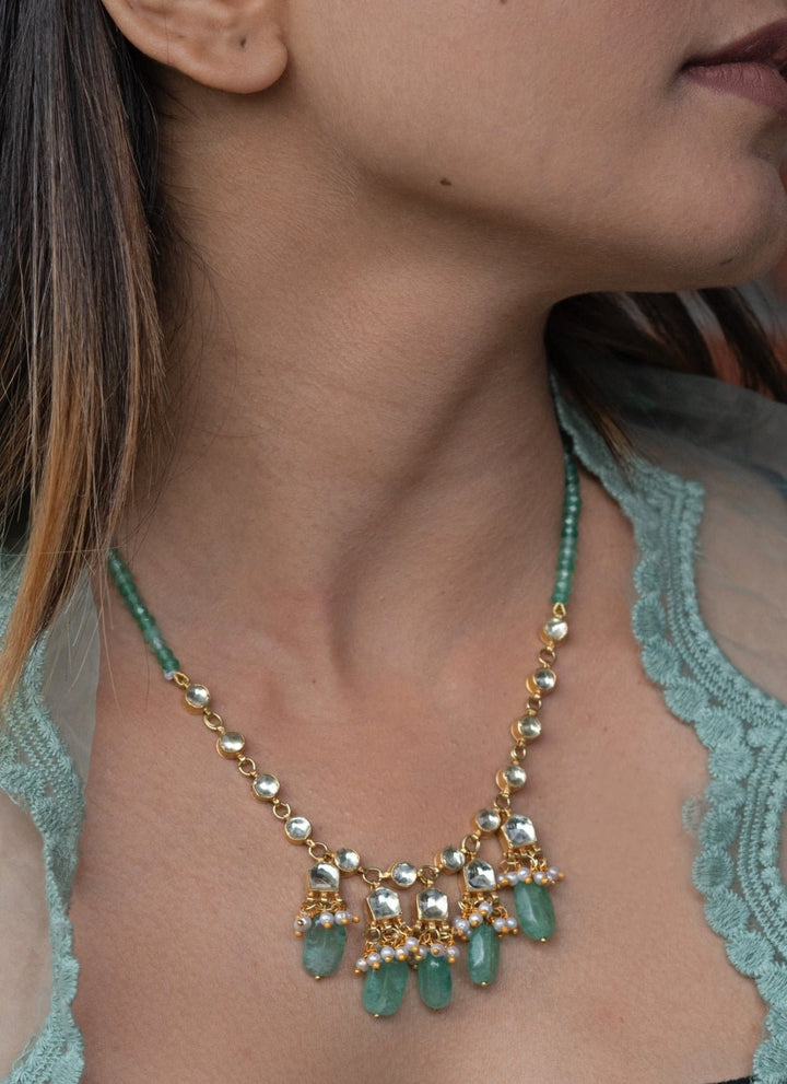 Do Taara Green Kundan NecklaceFabilicious Fashion