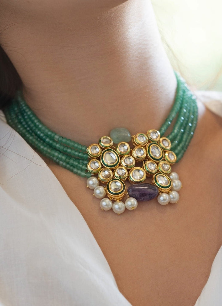 Do Taara Green Kundan NecklaceFabilicious Fashion