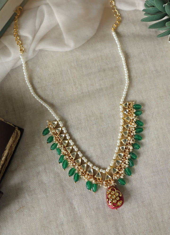 Do Taara Green Kundan NecklaceFabilicious Fashion