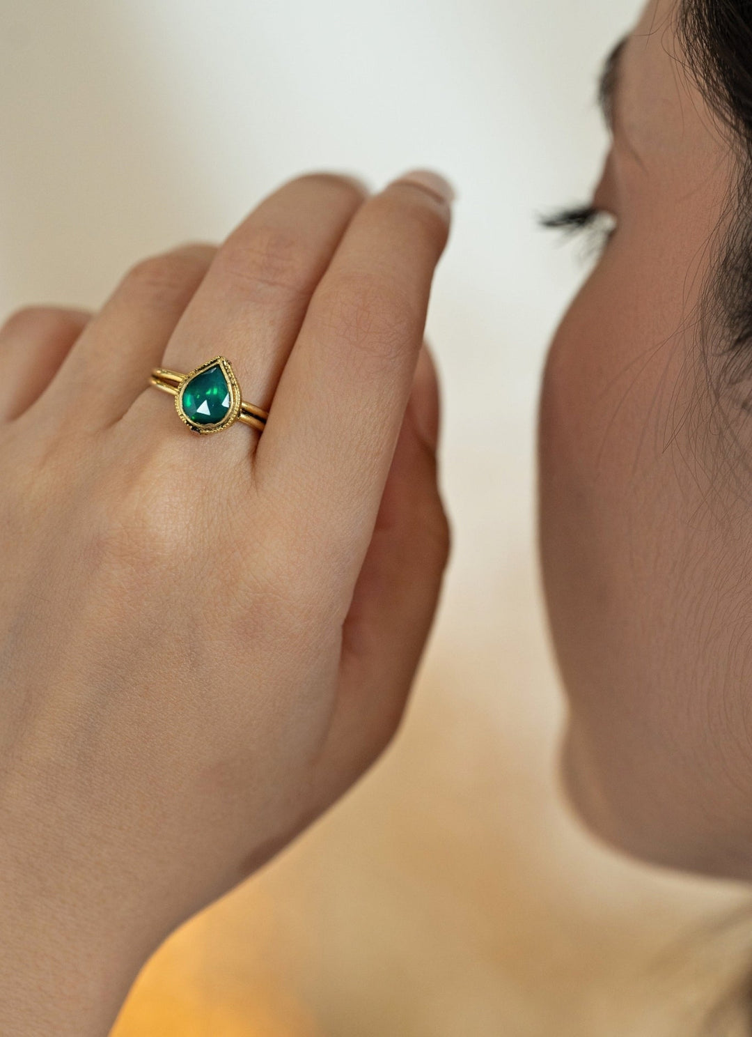 Do Taara Green Kundan RingFabilicious Fashion