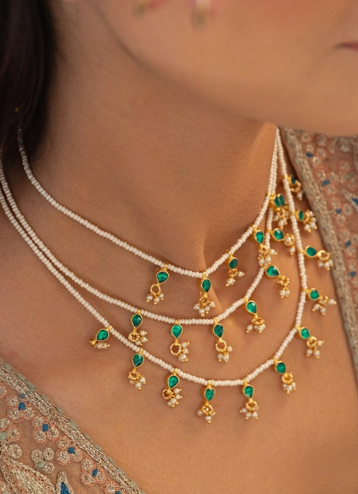 Do Taara Green Layered Kundan NecklaceFabilicious Fashion