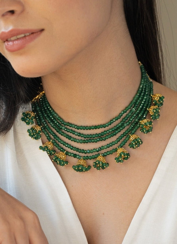 Do Taara Green Layered NecklaceFabilicious Fashion