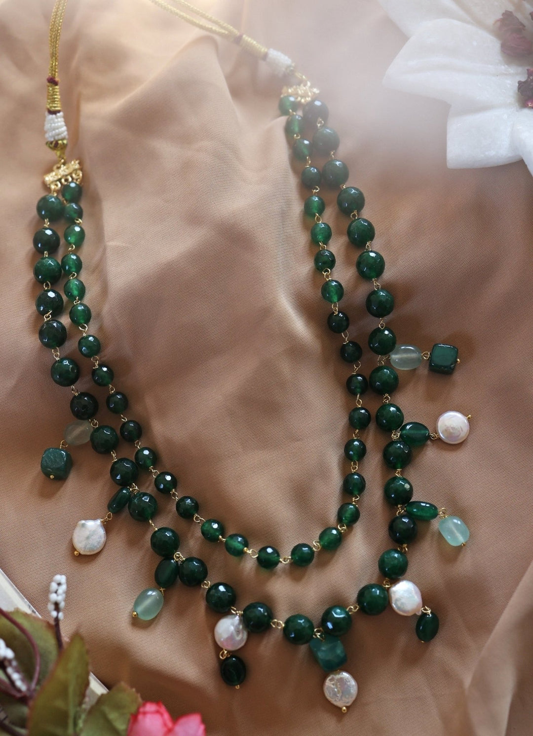 Do Taara Green Layered NecklaceFabilicious Fashion