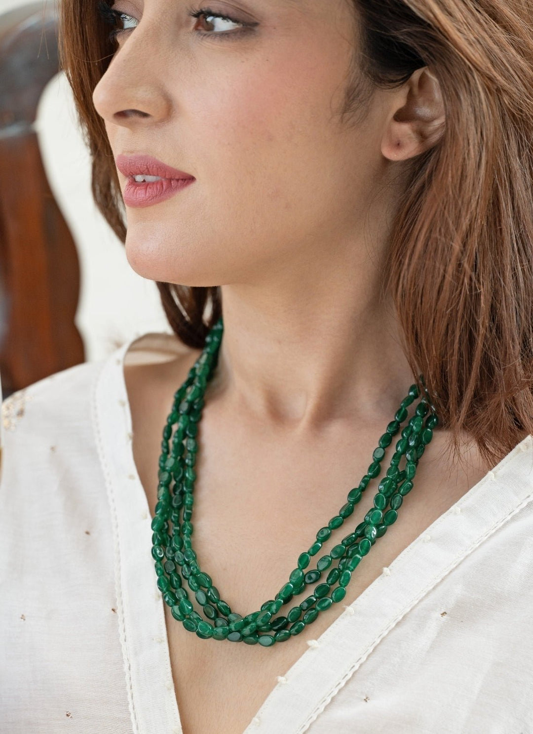 Do Taara Green Layered NecklaceFabilicious Fashion