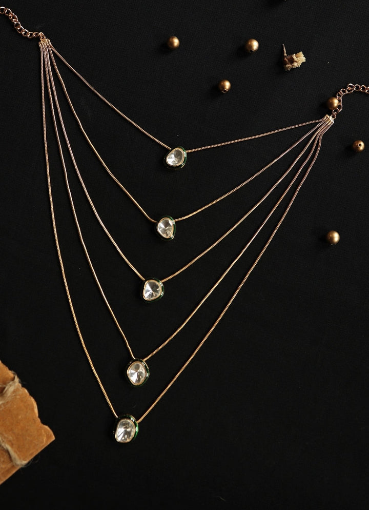 Do Taara Green Layered NecklaceFabilicious Fashion