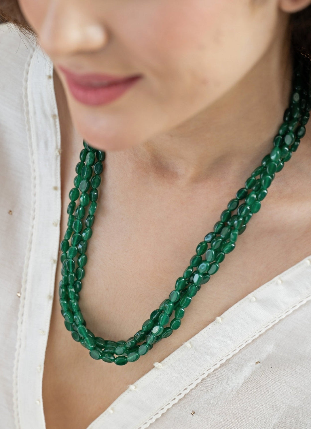 Do Taara Green Layered NecklaceFabilicious Fashion