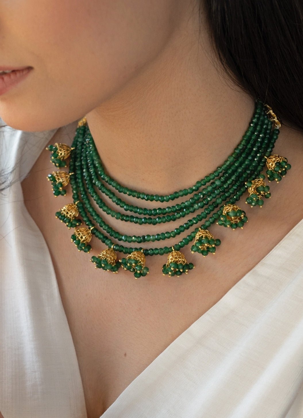 Do Taara Green Layered NecklaceFabilicious Fashion