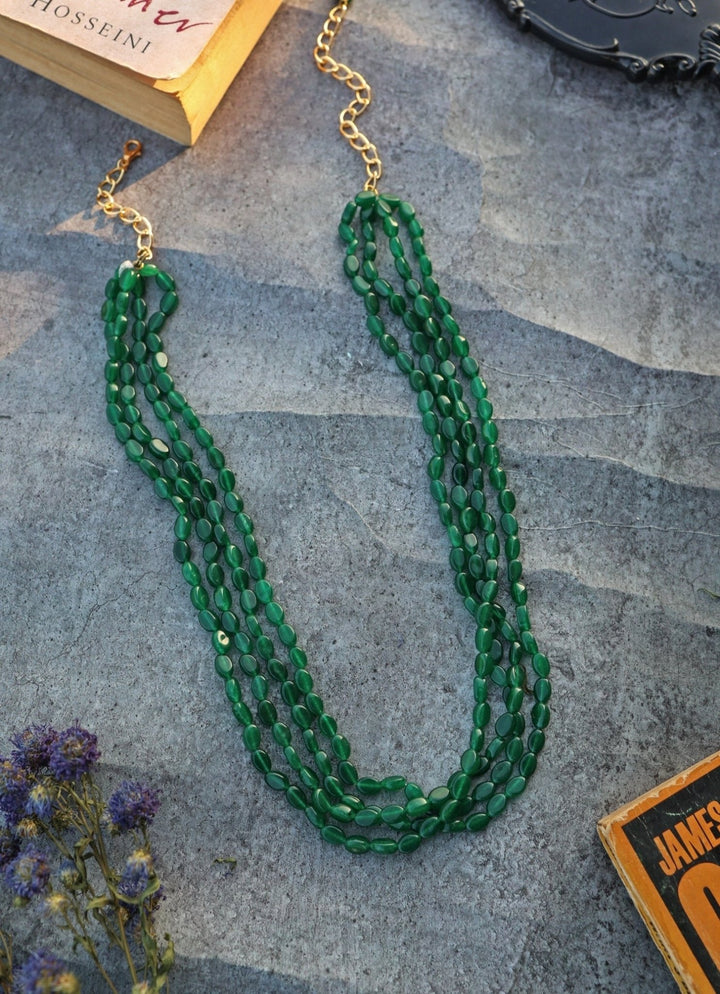 Do Taara Green Layered NecklaceFabilicious Fashion