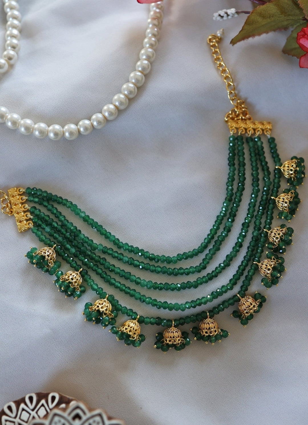 Do Taara Green Layered NecklaceFabilicious Fashion