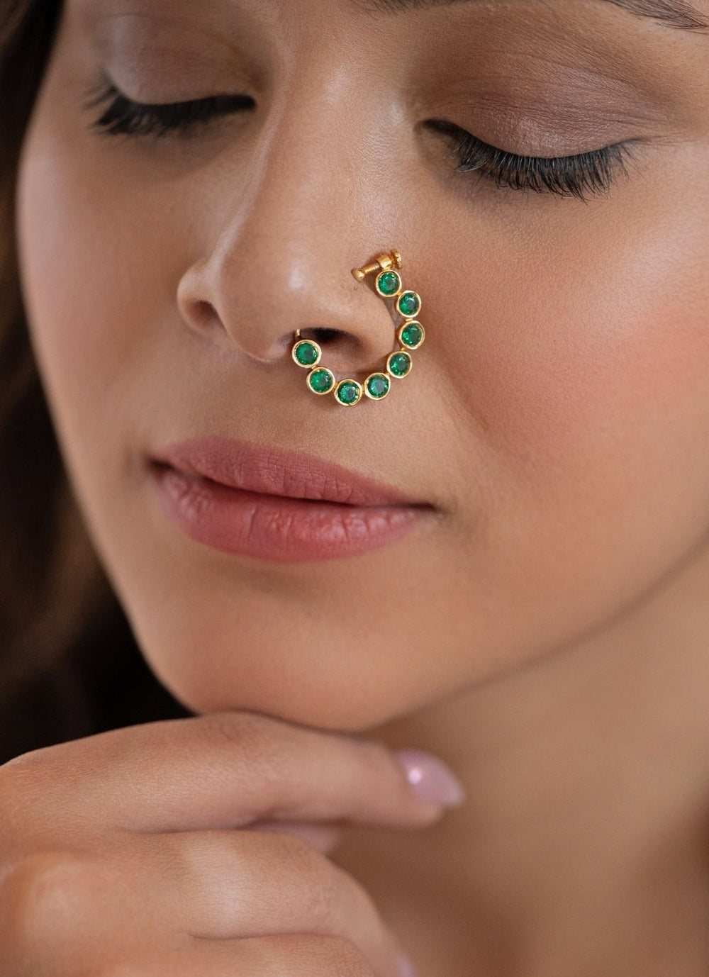 Do Taara Green NosepinFabilicious Fashion