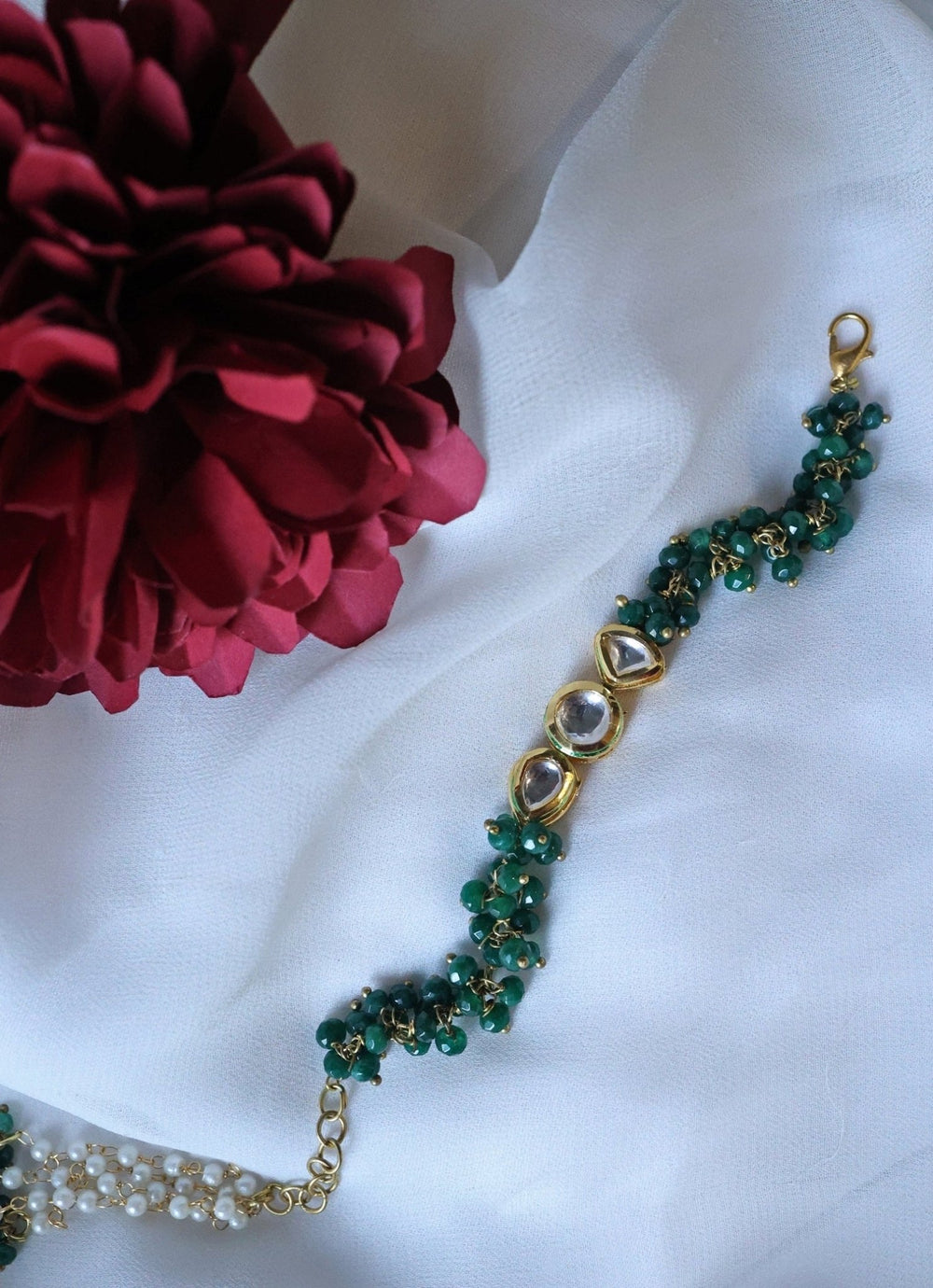 Do Taara Green Onyx Kundan BraceletFabilicious Fashion