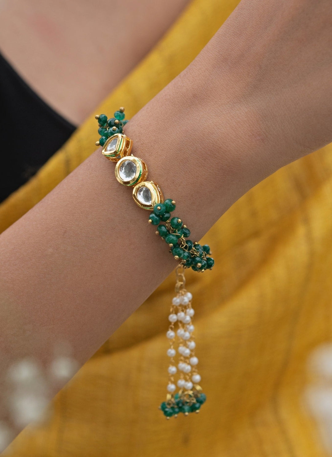 Do Taara Green Onyx Kundan BraceletFabilicious Fashion