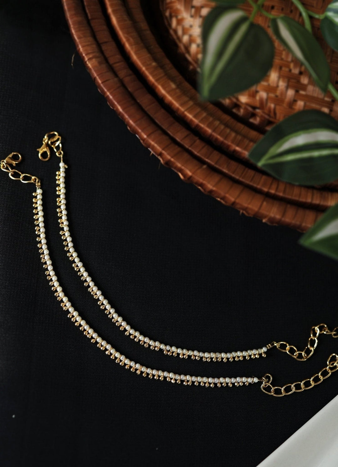 Do Taara Green Pearl AnkletsFabilicious Fashion
