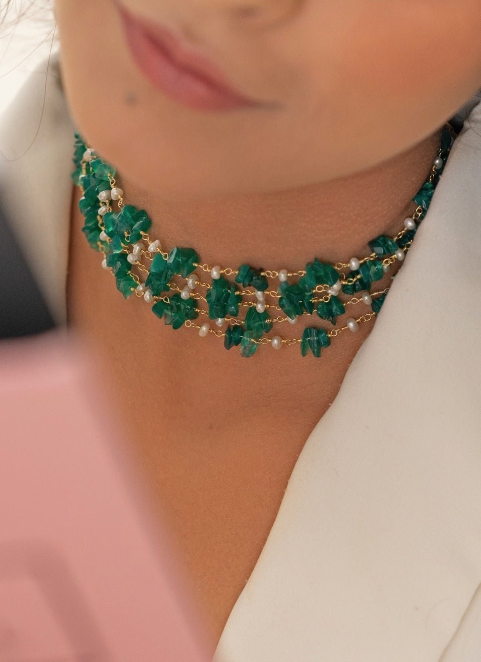 Do Taara Green Pearl ChokerFabilicious Fashion