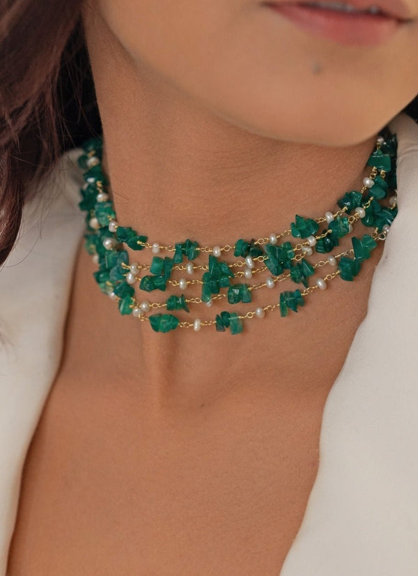 Green Pearl Choker
