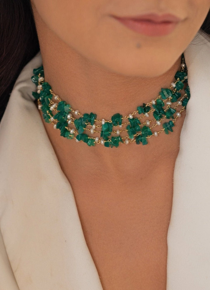 Do Taara Green Pearl ChokerFabilicious Fashion