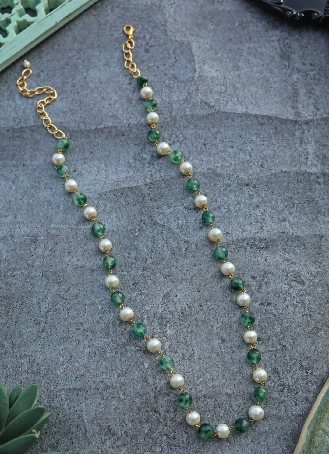 Do Taara Green Pearls NecklaceFabilicious Fashion