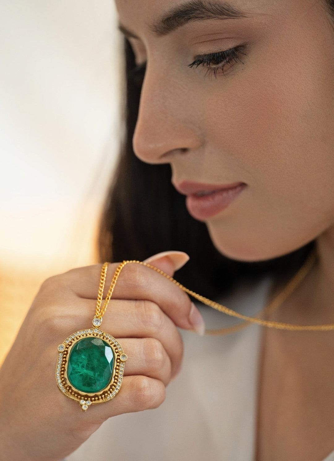Do Taara Green Pendant NecklaceFabilicious Fashion