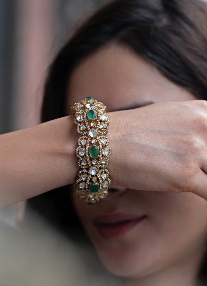 Do Taara Green Polki BangleFabilicious Fashion