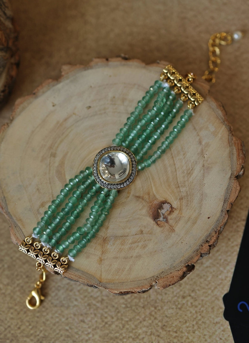Do Taara Green Polki BraceletFabilicious Fashion