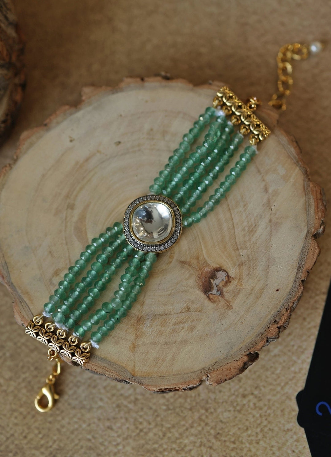 Do Taara Green Polki BraceletFabilicious Fashion